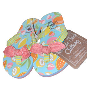 Matilda Jane Toddler Sandals Girls Size 6 Fruit Flip Flops Spring Easter Beach